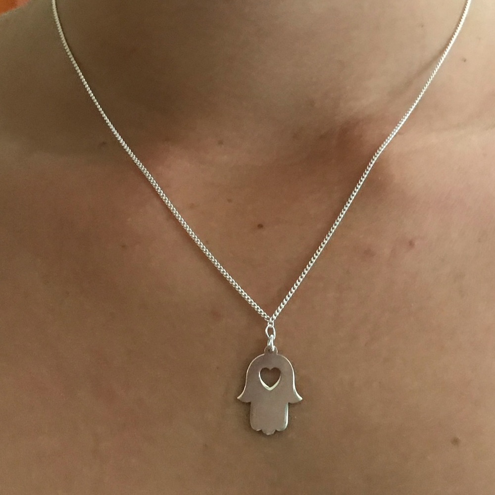 Sterling Silver .925 Hamsa Love Boho Necklace